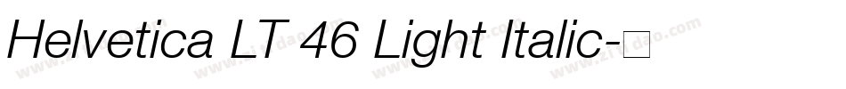 Helvetica LT 46 Light Italic字体转换